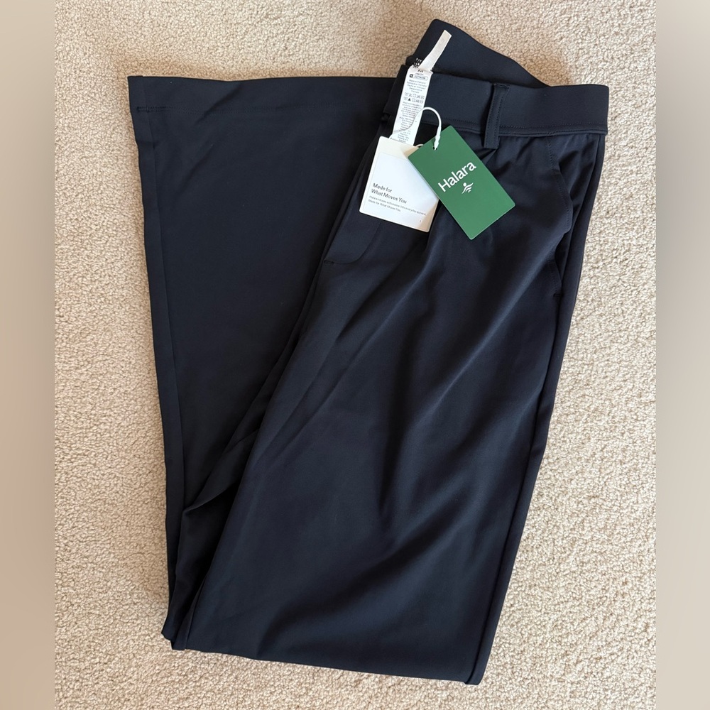 HALARA high waisted side pocket work flare pants